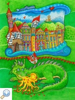 Artikelbild: Bilder für Kinder, Poster, Drachen, Königswinter, Siegfried von Xanten, Nibelungenschatz, Der Drachentöter