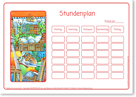 Stundenpläne für Kinder in der Grundschule Motiv Berlin