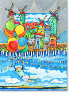 Motiv: Windmühlenland zur Einschulung Motiv: Windmühlenland zur Einschulung