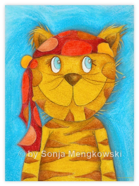 Seeräuber Kapitän Kater LuLu - Serie: Pastellbilder Motive fürs Kinderzimmer Seeräuber Kapitän Kater LuLu - Serie: Pastellbilder Motive fürs Kinderzimmer
