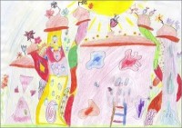 Kyra 10 Jahre (malt Himmelstadt) - Kunst für Kinder