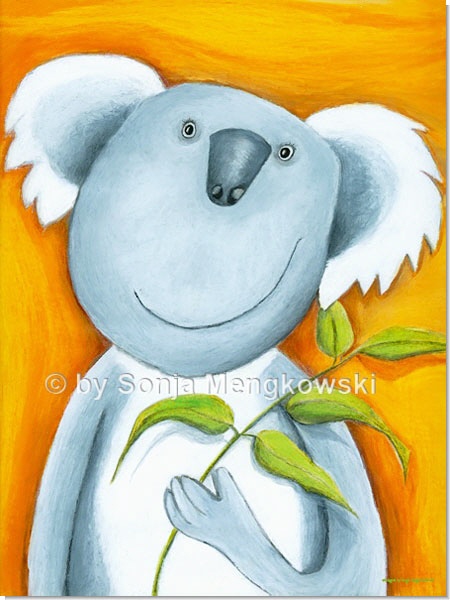 Koala Bär - Serie: Pastellbilder Motive fürs Kinderzimmer