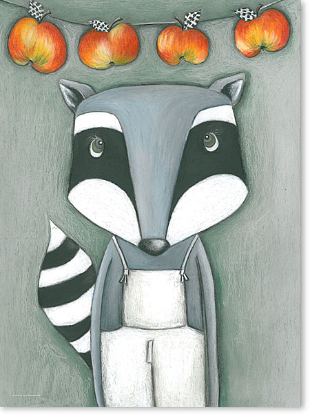 Waschbär - Serie: Pastellbilder Motive fürs Kinderzimmer - ©Sonja Mengkowski