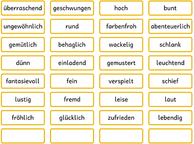 Unterrichtsmaterial Deutsch Wortmaterial