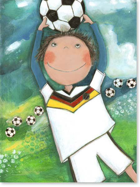 Fußball ist mein Leben Serie Acrylbilder Motive Kinderzimmer