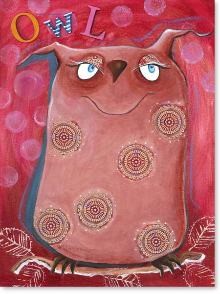 Acrylbild Owl - Leinwandbild fürs Kinderzimmer