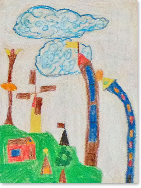 Kinderbild Motiv: Indianerstadt von Ben R.