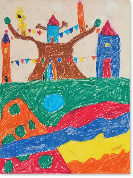 Kinderbild Motiv: Party Stadt von Julius D.