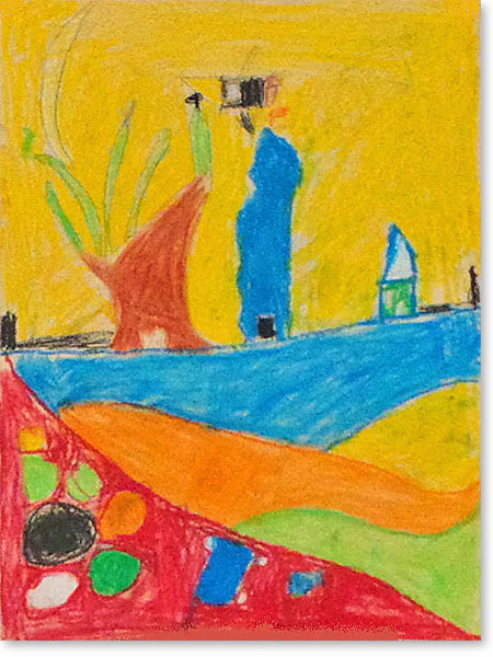 Kinderbild Motiv: Stadt der Sonne von Maxim K.