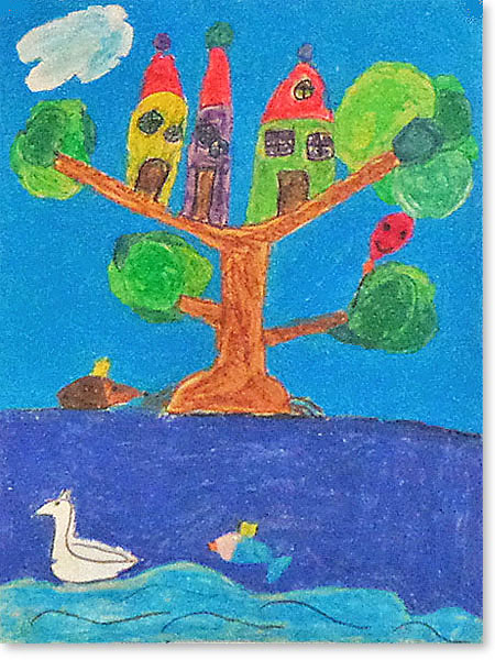 Kinderbild Motiv: Tierfantasiestadt von Aila S.